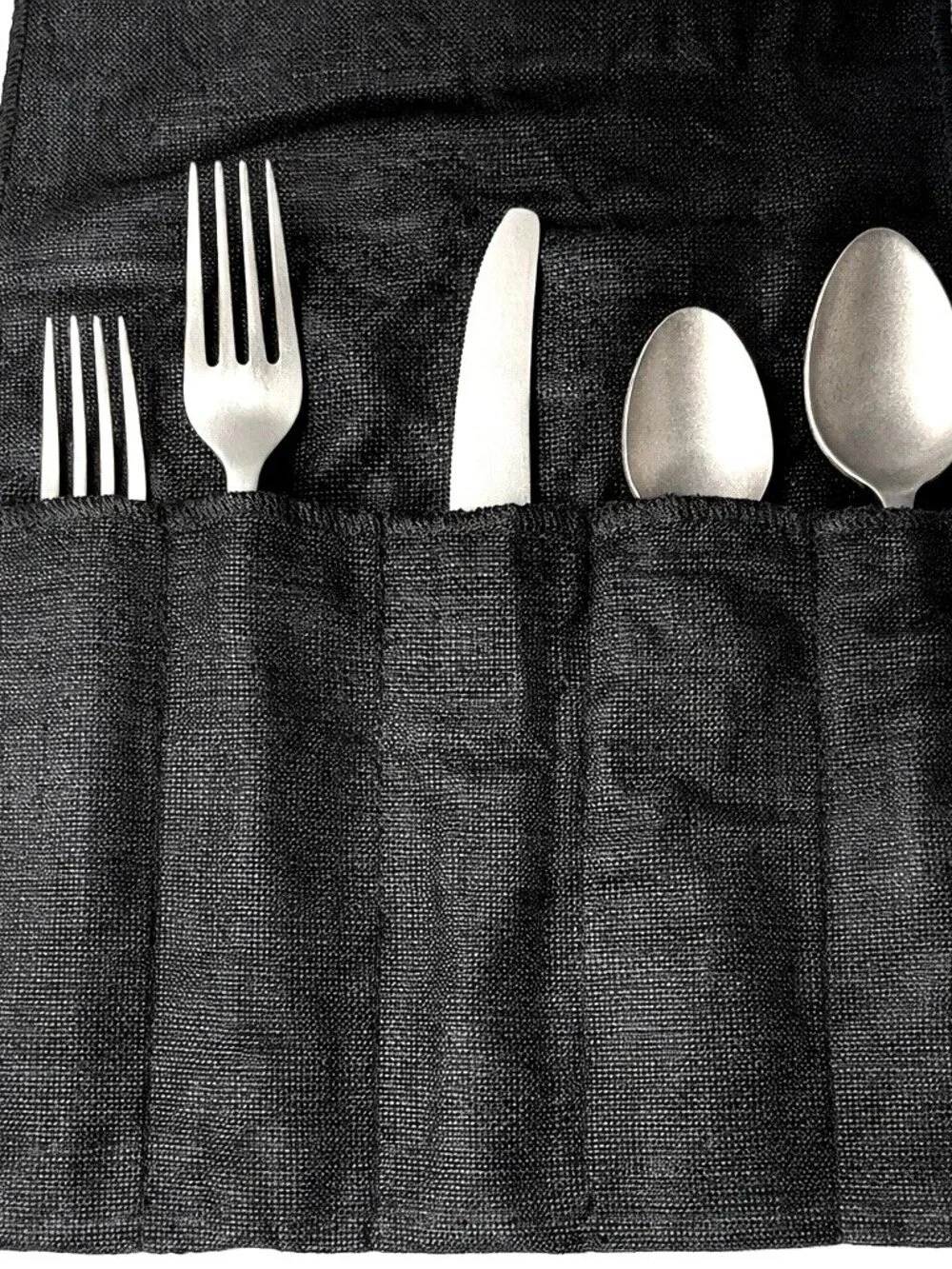 Mepra Cutlery Set 6 Pieces Dolce Vita Pewter Champagne Flatware - Italian Made